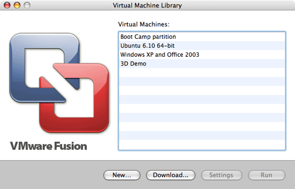 ���������� ����������� ����� � VMware Fusion